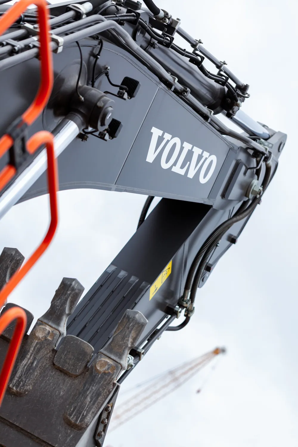 Volvo excavator work on construction site